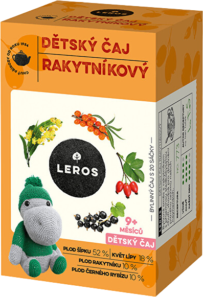 Leros Detský čaj rakytníkový 20 x 2 g