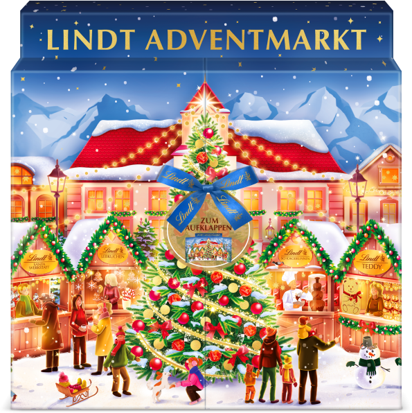 Lindt Vianočný kalendár adventné trhy 304 g