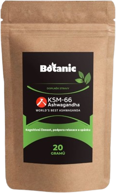Botanic Ashwagandha KSM—66® - Extrakt prášok BIO 20 g