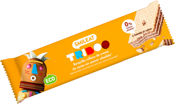 Smileat BIO celozrnná oblátka s kakaovou náplňou s agáve 30 g