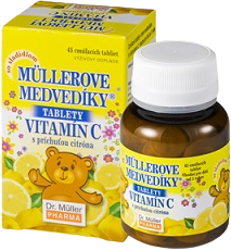 Dr.Muller Müllerove medvedíky® s príchuťou citróna a vitamínom C 45 tabliet