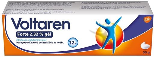 Voltaren Forte 2,32% gél s diklofenakom na bolesť chrbta, svalov a kĺbov 50 g