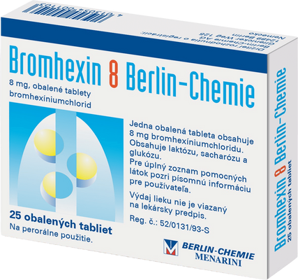 Bromhexin 8 BERLIN-CHEMIE 8 mg 25 tabliet