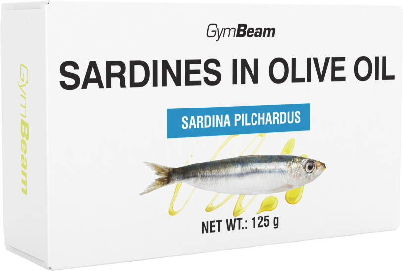 GymBeam Sardinky v olivovom oleji 125 g