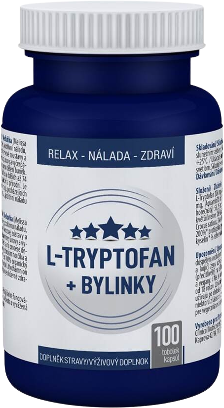Clinical L-Tryptofán + bylinky 100 tvrdých kapsúl