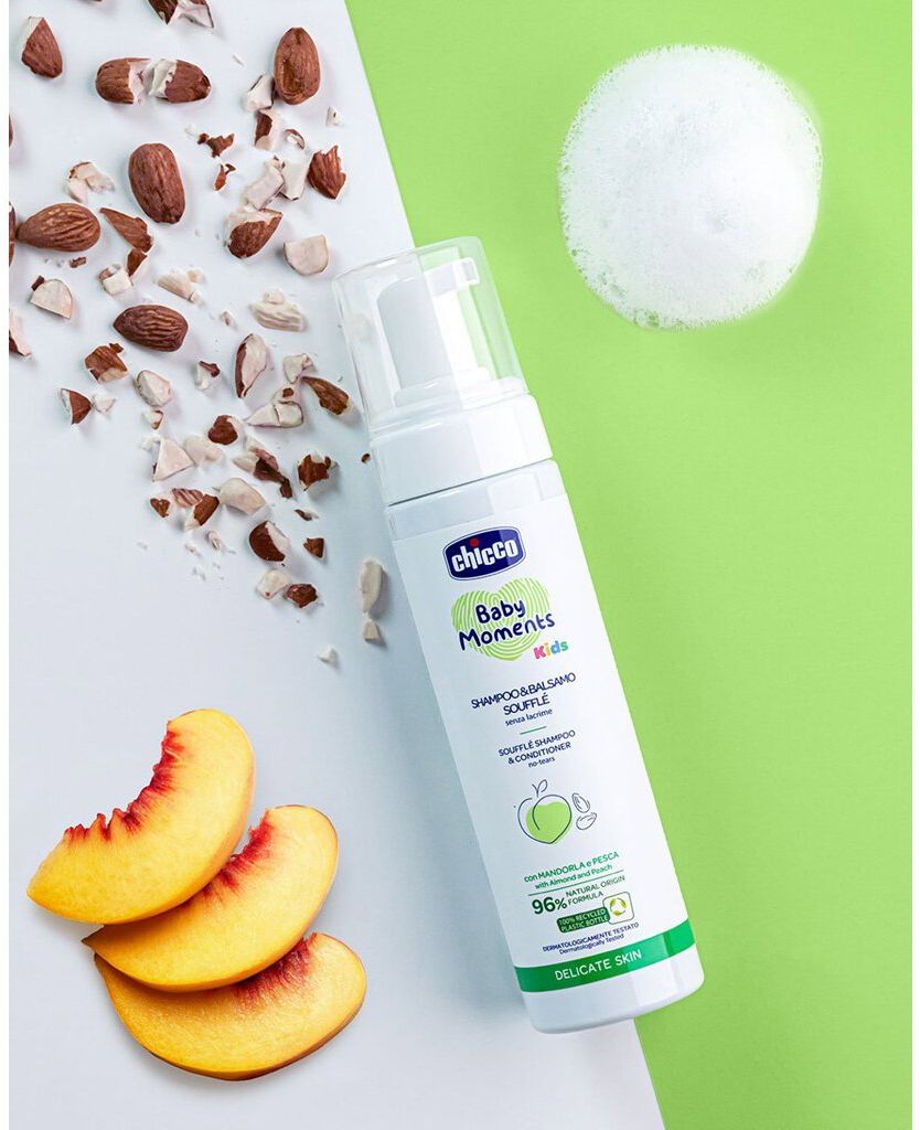 Chicco Šampón a kondicionér na vlasy súfflé Baby moments Kids 0m+, 150 ml