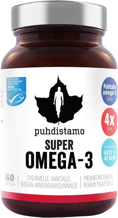 Puhdistamo Super Omega-3 60 kapslí