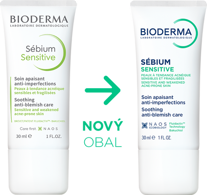 Bioderma Sébium Sensitive upokojujúci a hydratačný krém na pleť s akné 30 ml