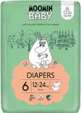 Moomin baby 6 Maxi 12–24 kg, eko plienky 34 ks