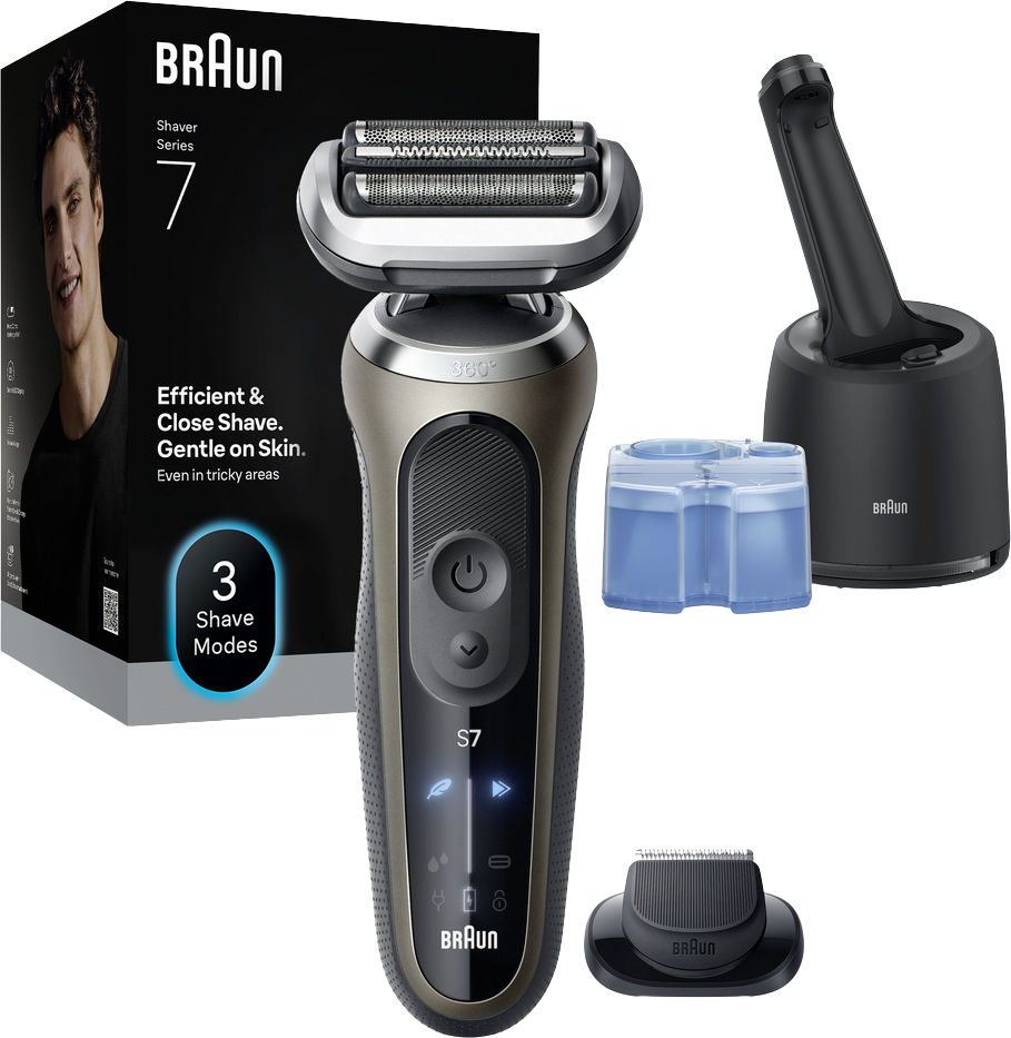 Braun Series 7 72-C7200cc, Holiaci strojček - zlatý