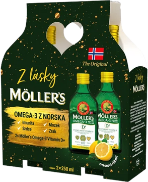 Möllers Darčekové balenie omega 3 2 x 250 ml