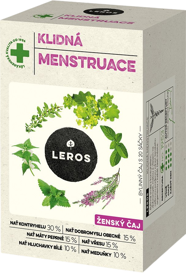 Leros Natur Čaj pre ženy Pokojná menštruácia 20 x 1.5 g