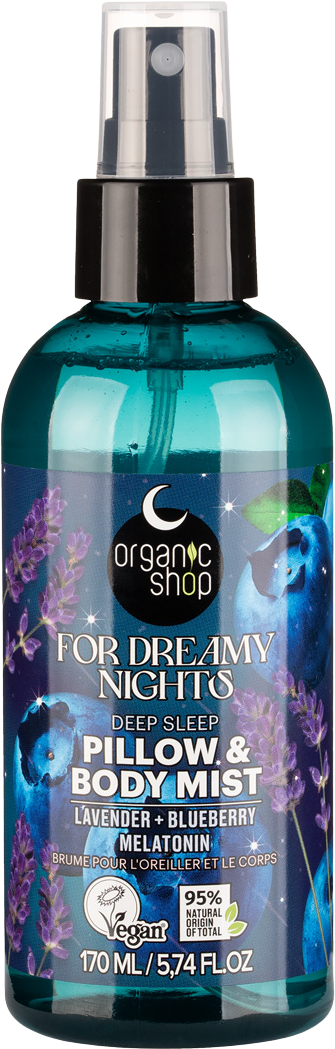 Organic Shop Sleeping Hmla na vankúš a telo For Dreamy Nights 170 ml