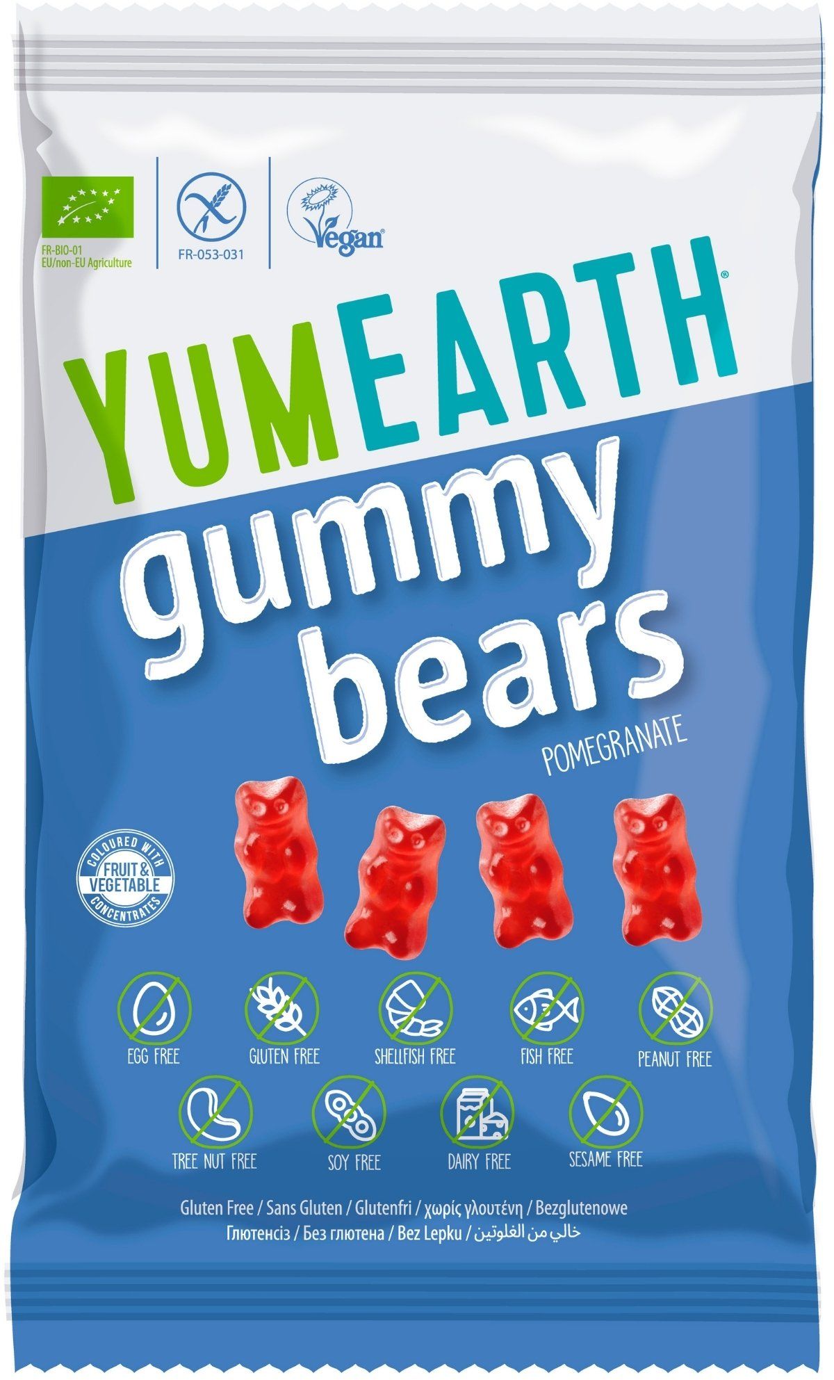 YumEarth BIO gumové medvedíky 50 g