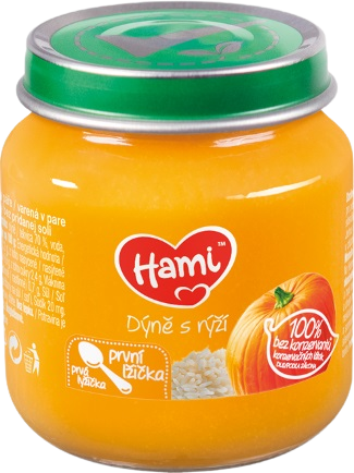 Hami zeleninový príkrm Tekvica s ryžou prvá lyžička 125 g
