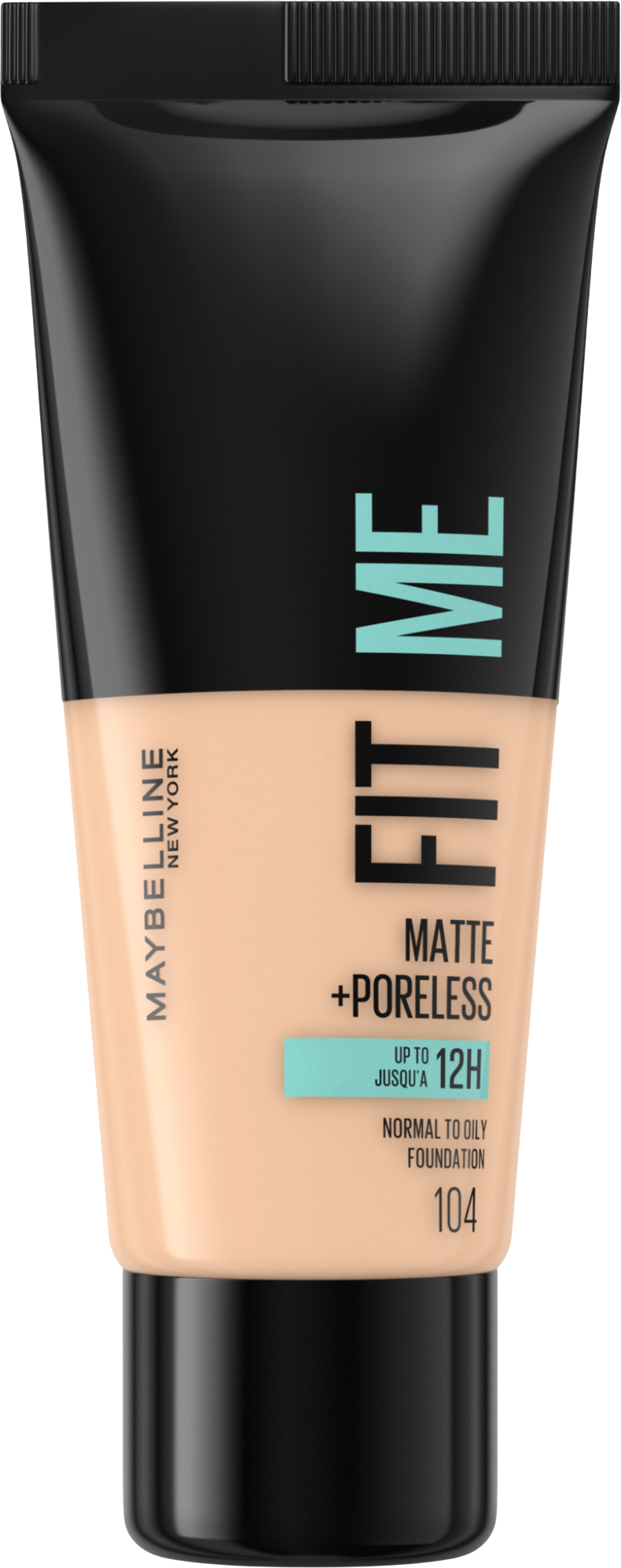 Maybelline New York Fit Me zjednocujúci zmatňujúci make-up pre normálnu až mastnú pleť 104 Soft Ivory 30 ml