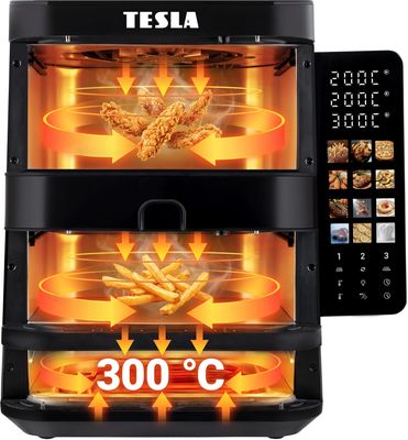 Tesla AirCook TrioZone Q636 XXL - multifunkčná trojzónová digitálna teplovzdušná fritéza