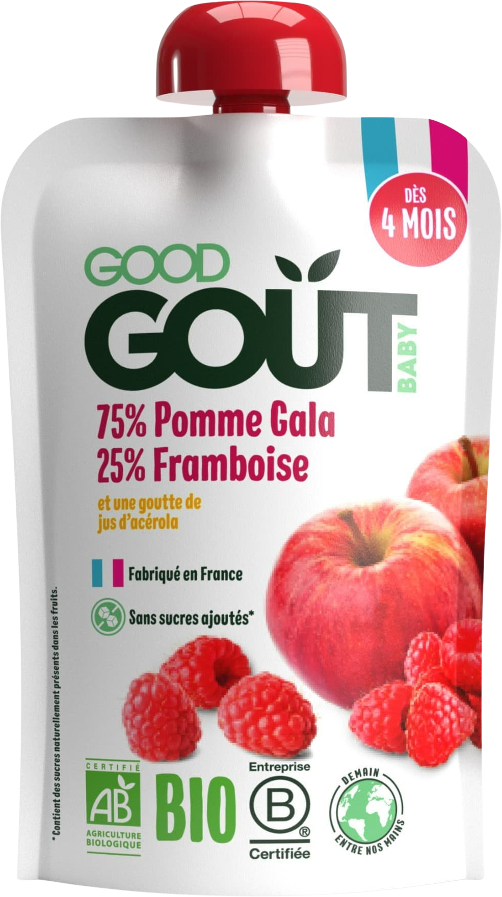 Good Goût BIO Jablko s malinou 120 g
