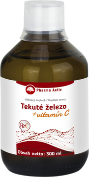 Pharma Activ Tekuté železo Fe + Vitamín C 300 ml