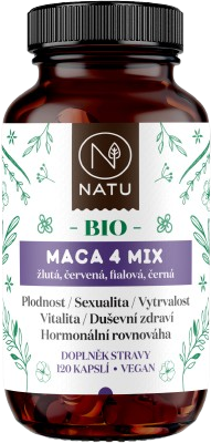 Natu BIO Maca 4 Mix 120 kapslí