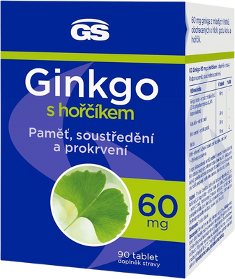 GS Ginkgo 60 mg s horčíkom 90 tablet