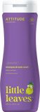 Attitude Detské telové mydlo a šampón (2v1) s vôňou vanilky a hrušky Little leaves 473 ml