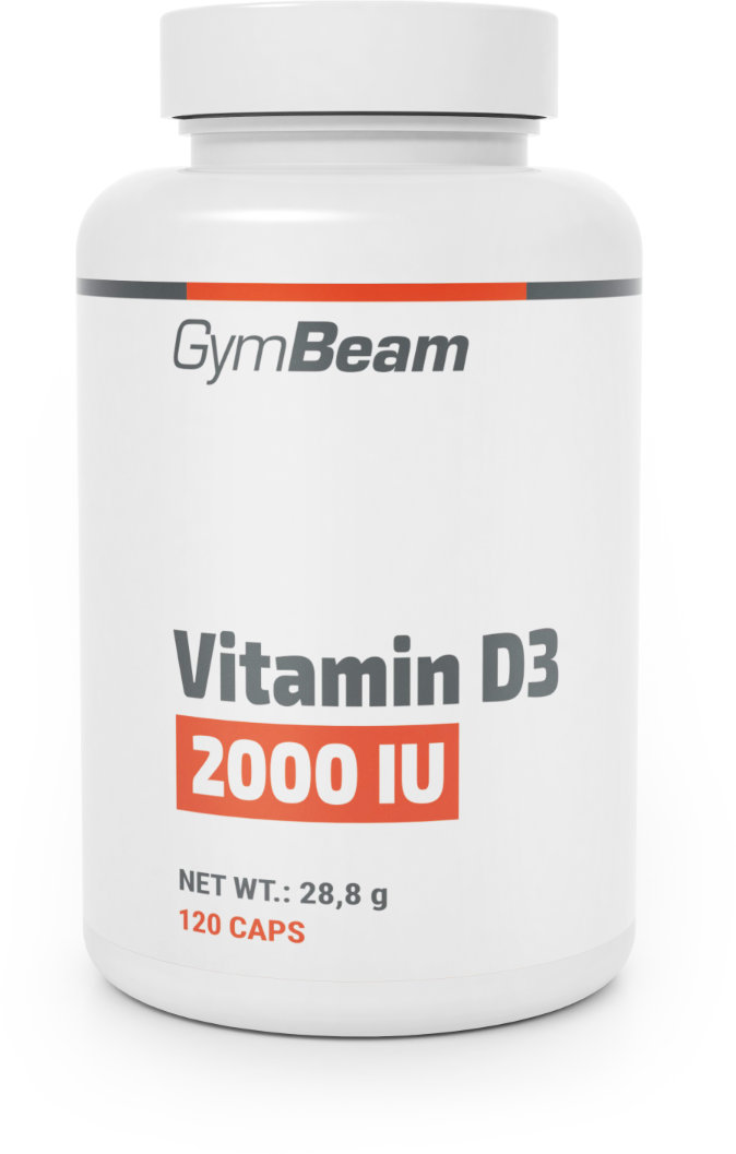 GymBeam Vitamin D3 2000 IU, bez príchute, 240 měkkých tobolek