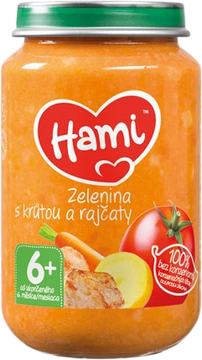 Hami Príkrm Zelenina s morkou a paradajkami 200 g