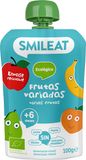 Smileat BIO ovocné vrecko broskyňa, banán, jablko a hruška 6M+ 1 x 100 g