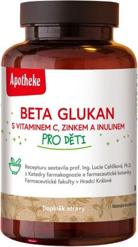 Apotheke Betaglukán pre deti 120 tvrdých kapsúl