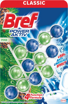 Bref WC blok Power Aktív Pine 3 x 50 g