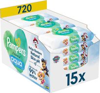 Pampers Harmónia Aqua Detské čistiace obrúsky 720 ks