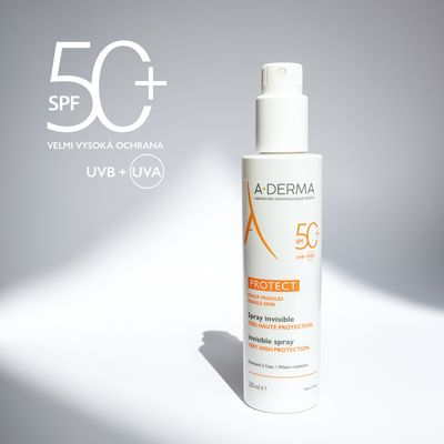 A-Derma Protect transparent sprej SPF50+, 200 ml