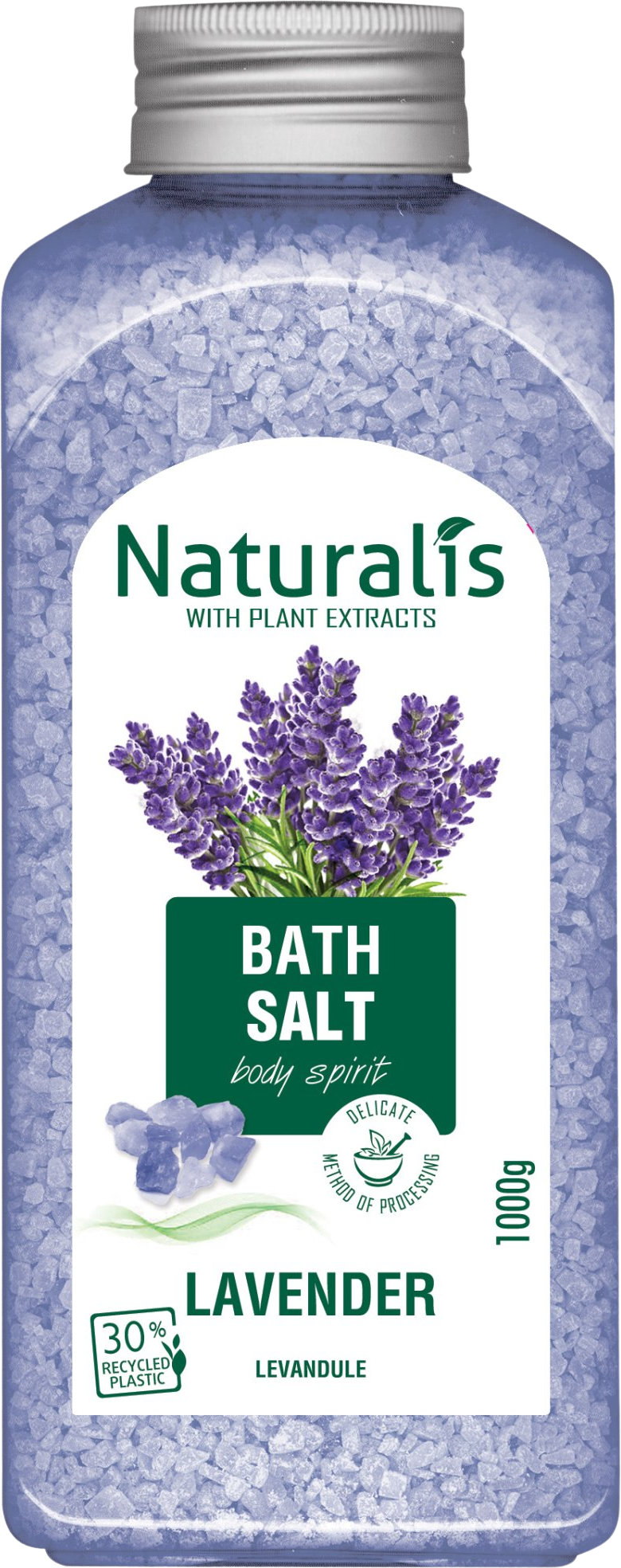 Naturalis soľ do kúpeľa levandula 1 kg