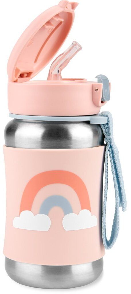 Skip Hop Spark Style Fľaša s brčkom na vodu Dúha 12m+, 350 ml