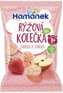 Hamánek BIO Ryžové kolieska Jahoda&Jablko 35 g