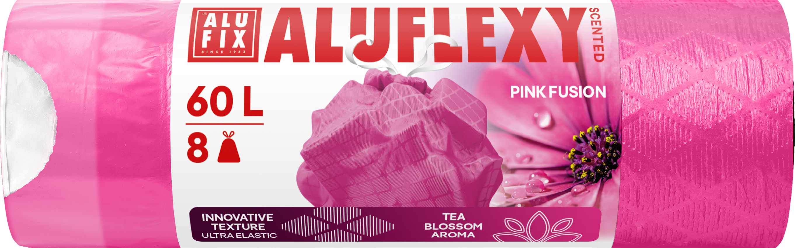 Alufix Aluflexy voňavé vrecia na odpadky s vôňou čajového kvetu 8 x 60 l