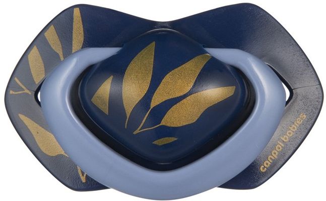 Canpol babies Cumlík silikónový symetrický Light touch GOLD 6-18m modrý 2 ks