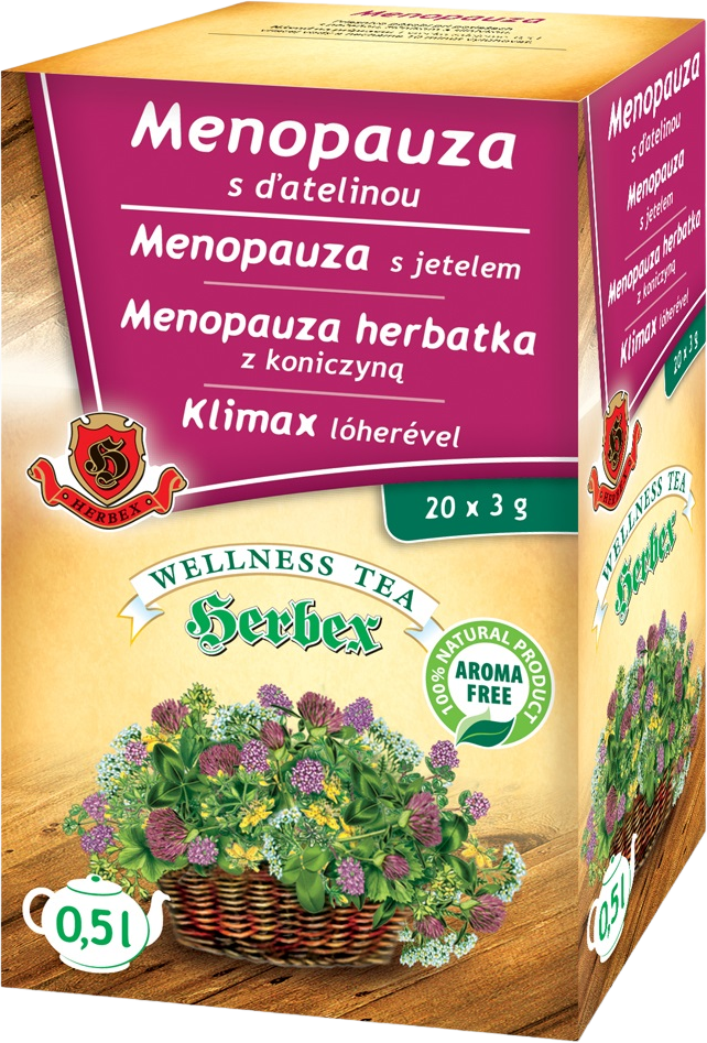 Herbex MENOPAUZA s ďatelinou bylinná zmes 20 x 3 g