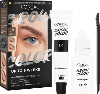 L'Oréal Paris Brow Color 6.0 Light Brunette semi-permanentná farba na obočie