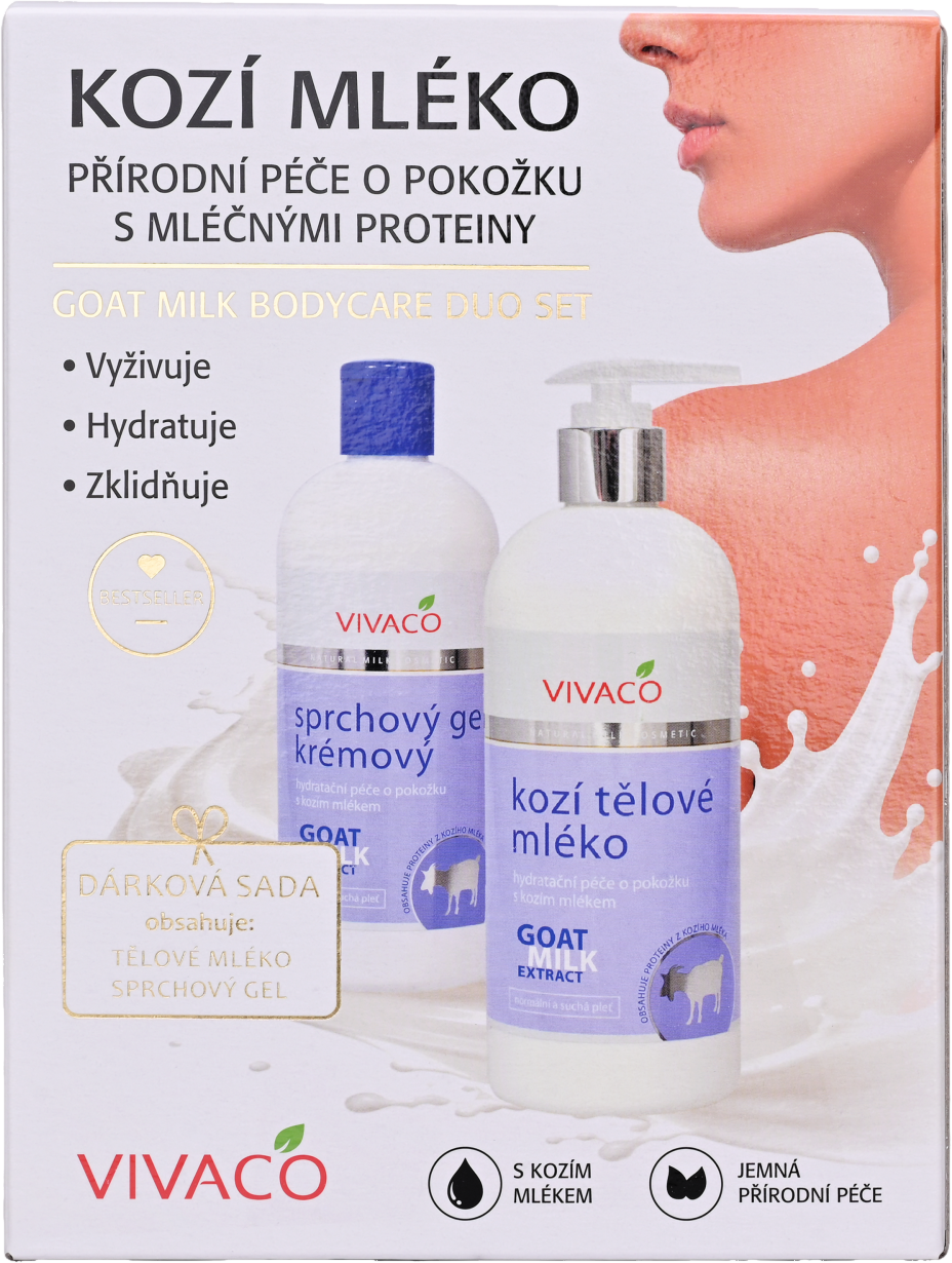 Vivaco Darčeková kazeta kozmetiky s kozím mliekom 400 ml