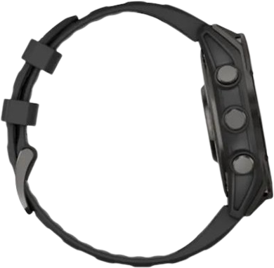 Garmin fēnix 8 – 47 mm, AMOLED, Sapphire, Carbon grey DLC s Black/Grey silikónovým remienkom