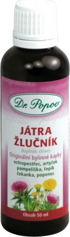 Dr.Popov Bylinné kvapky - Pečeň-žlčník 50 ml