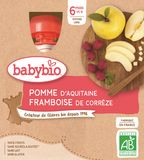 Babybio Doypack jablko, malina 4 x 90 g