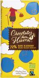 Chocolates from Heaven BIO horká čokoláda s čučoriedkami 72% 100 g