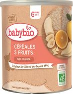 Babybio nemliečna ovocná kaša (3 druhy ovocia) 220 g