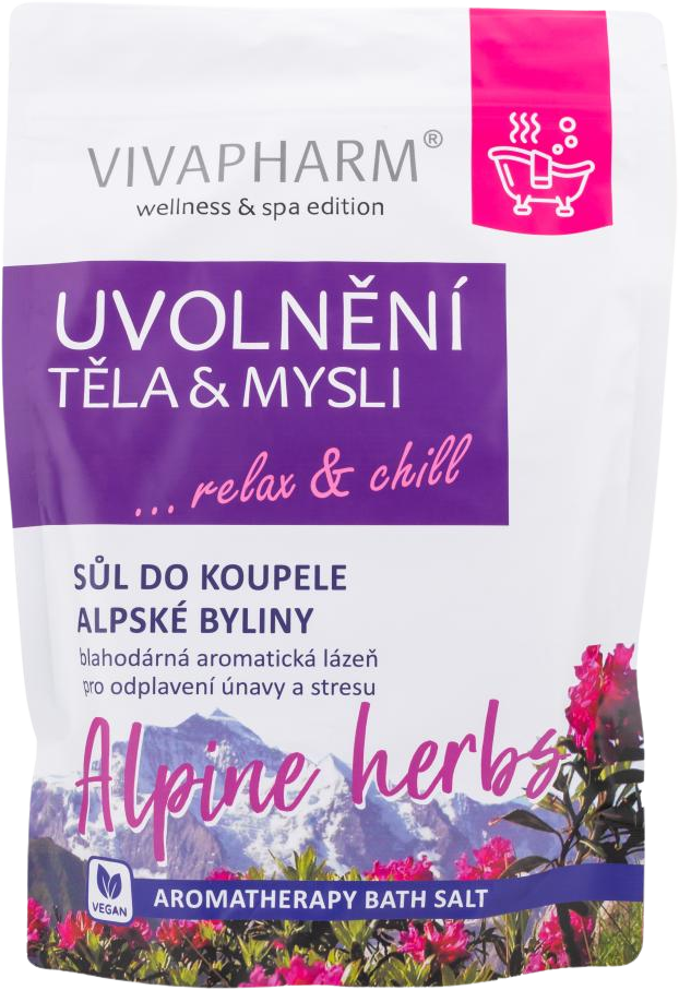 VivaPharm Soľ do kúpeľa Uvoľnenie tela a mysle 1000 g