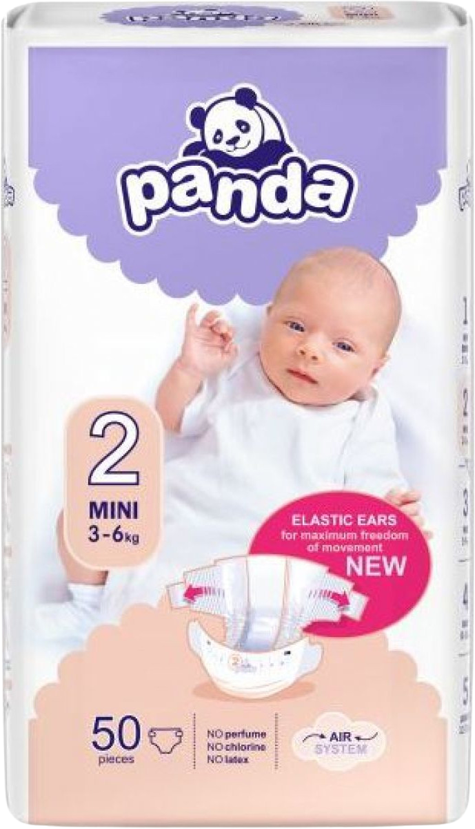 Panda Mini Detské plienky 3-6 kg 50 ks