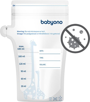 BabyOno Sáčky na materské mlieko 180 ml, 30 ks