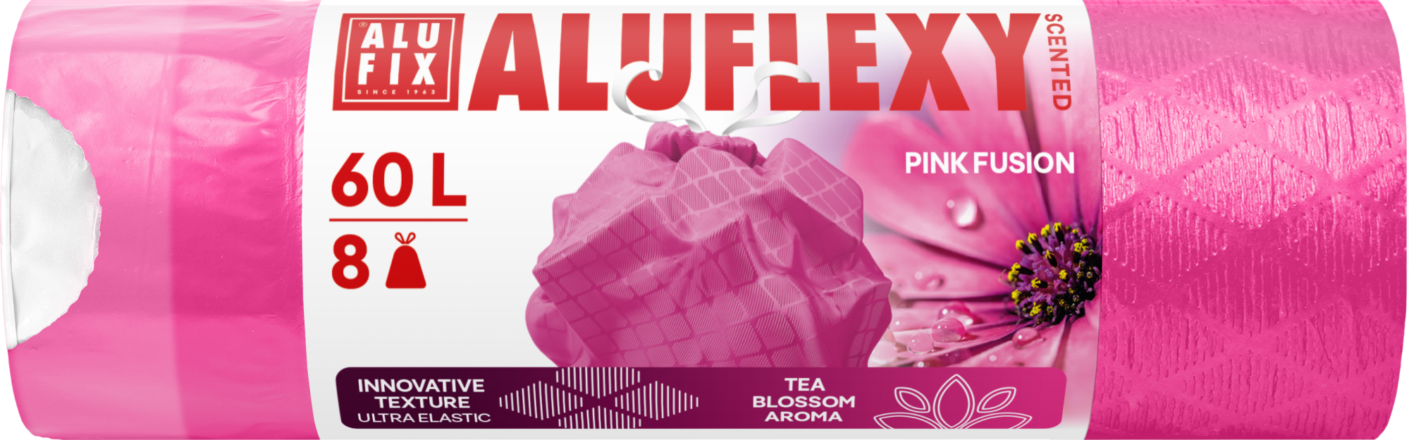 Alufix Aluflexy voňavé vrecia na odpadky s vôňou čajového kvetu 8 x 60 l